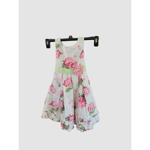 Girls Size 5 Dress Fancy Floral Sleeveless White Eyelet  Pleated Bottom ... - $13.85
