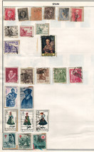 SPAIN  Very Fine Used Stamps Hinged on  List - $1.11