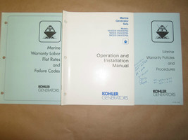 Kohler Power Systems Operation &amp; Installation Manual Warranty Set TP-5195 - $34.95