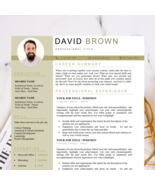 Resume Template with Photo, Resume Template Word - $5.00