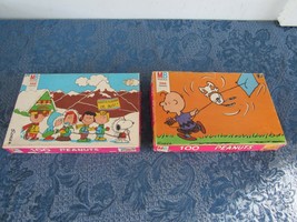 Peanuts Jigsaw Puzzles 100 Pc 4382-6 4382-2 Milton Bradley Complete Kite Snoopy - £15.58 GBP