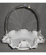 Fenton Glass SILVERCREST PATTERN Handled Basket - $39.59