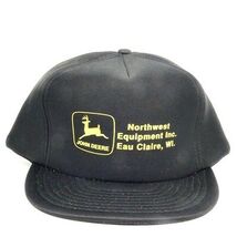 Vintage John Deere Eau Claire Wisconsin Black Hat Northwest Equipment NEW - $24.75
