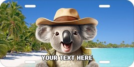 Koala Bear Australia Flag Hat Smiling Aluminum Metal License Plate 155 - $12.86+