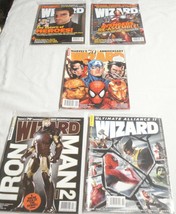 5 Sealed Wizard Magazines 204, 204, 215, 215, 216 Heroes, Avengers, Iron Man 2 - £11.76 GBP