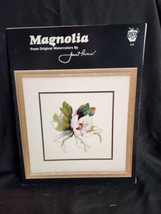 Vintage Janet Powers Magnolia Cross Stitch Pattern (1994) Green Apple Co # 620 - £3.89 GBP