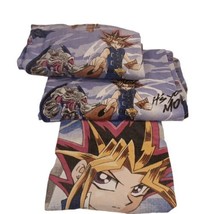 Yu-Gi-Oh Flannel Twin Size Bed Sheets Set 3pc Flat Fitted &amp; Pillow Case ... - £29.38 GBP