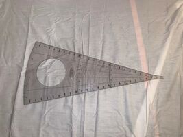 VINTAGE Fan PROTRACTOR  1/20,000 RANGE DEFLECTION GRAD IN MILES &amp; YARDS - $11.74