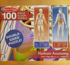 Melissa &amp; Doug 100 Piece Floor Puzzle Human Anatomy Double Sided Over 4 ... - £14.93 GBP