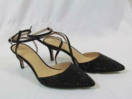 NIB INC International Concepts Strappy Sparkled Black Ankle Buckle Slim ... - $53.19