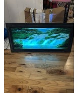 Vintage 1970’s Wall Decor Large Waterfall Picture Lights &amp; Bird Sounds 3... - $222.28 CAD
