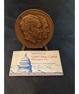 1973 Nixon Agnew Inauguration Second Terme Médaille 3 &quot; Bronze Support 1 20 - $524.56 MXN