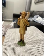 Vintage 1960 Art Plastics Boy Holding Sheep Christmas Nativity Figurine - $12.69 CAD