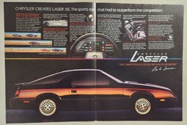 1983 Print Ad The Chrysler Laser XE Turbo Sporty 2-Door Car Lee Iacoccoa - £16.08 GBP