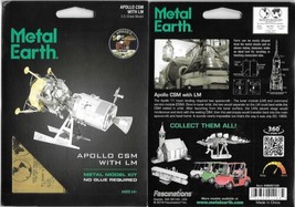 Apollo 11 Command Module CSM with Lunar Module Metal Earth Steel Model Kit NEW - £13.88 GBP