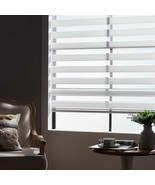 Linkcoo Zebra Shades Blinds 10&quot;W X 72&quot;H Off White Light Filtering Contro... - $25.75