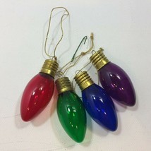 Colored Light Bulb Christmas Tree Ornament Lights Holiday Set 4 - $29.99