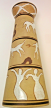 Formalities Vase Ethnic Collection by Baum Bros. African Decor Horses People 12&quot; - £21.99 GBP