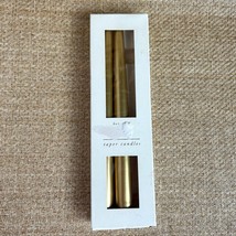 Vintage Pier 1 Gold Taper Candles Set of 2 in Box Metallic Unused - $334.49 MXN