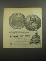 1956 Chivas Royal Salute Scotch Ad - International Scientific Society - $18.49