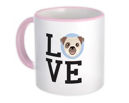 Love Bulldog Cute : Gift Mug Dog Cartoon Funny Owner Heart Pet Mom Dad - £12.57 GBP