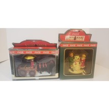 Coca-Cola Town Square Collection Lot of 2 -Horse Drawn Wagon &amp; Snowbear - $13.00