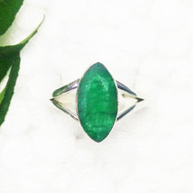 925 Sterlingsilber Smaragd Ring Handmade Geburtsstein Schmuck Alle Größe - £25.69 GBP