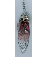 Moda Hecho a Mano Oro Rosa Color Fairy Cuento Cicada Alas Collar Pedrería - $29.12 CAD
