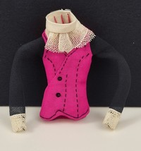 2014 Monster High Draculaura Original Ghouls Black Mesh Pink White Top Only - $11.47