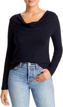 Three Dots Womens Cowlneck Fleece Pullover Top Black XL - $39.55