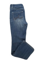 INC DENIM Womens Petites 2 Jeans Regular Fit Boot Leg Embellished Studde... - £12.26 GBP