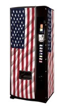 Dixie Narco 276E  Soda Vending Machine Cans &amp; Bottles USA FLAG MDB - $1,975.05