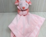 Carters pink mouse rattle stripes bow plush baby security blanket lovey ... - $25.98