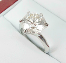 2.5Ct Round Cut Cubic Zirconia Solitaire Engagement Ring 14K White Gold Plated - £89.90 GBP