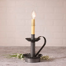 Candlestick electric light in Black Tin image 2