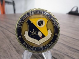 Iowa Air National Guard IA ANG 185th Air Refueling Wing Sioux Cy Challenge Coin  - £14.62 GBP