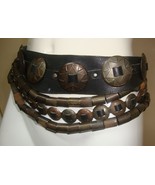 VINTAGE Rare belt Genuine Leather 31&quot;-34&quot; - $49.49