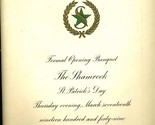 Shamrock Hotel Grand Opening Program &amp; Menu Houston Texas March 17 1949 ... - £3,940.16 GBP