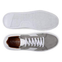 Belvedere Sneaker Suede Leather Olivier Pewter White Shoes image 6