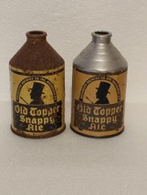 Vintage Cone Top Beer Can Lot of 2 Diff Old Topper Snappy Ale Crowntainer - £40.79 GBP