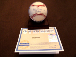 Mike Mussina Moose Yankees Orioles Hof Signed Auto Oml Baseball &amp; Base Steiner - £117.67 GBP