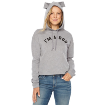 Fifth Sun Women&#39;s Juniors Hoodie Size Large Gray I&#39;m A Dog - Hood has Ears - £15.37 GBP