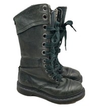 Doc Dr Martens Triumph Women&#39;s Boots Size 5 Tall Lace Fold Over Plaid Da... - $148.45