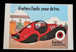 Vtg 1987 Seymour Chwast Forbes Fuels Your Drive Forbes Magazine Rare Print - £62.92 GBP