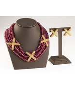 Gorgeous, Unique 600 ct Ruby Bead 18k Yellow Gold &quot;X&quot; Strand Set 13.5 TDW - $632,086.70 MXN