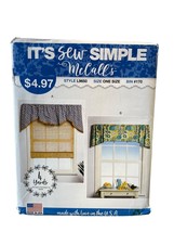 McCalls Sewing Pattern L9650 Valances Window Treatments - £9.56 GBP