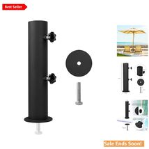 Universal Black Umbrella Holder Tube - Fits Poles 1.3-1.8 in - Easy Install - $54.40