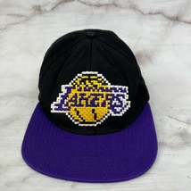 Mitchell &amp; Ness 8-Bit Two Tone Snapback Hat LA Lakers Black Purple Jae&#39;Sean - £55.35 GBP