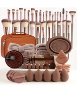 Makeup Brush set 67 Pcs premium synthetic tools set with Travel bag Brown - €33,16 EUR Makeup Brush set 67 Pcs premium synthetic tools set with Travel bag Brown - €33,16 EUR
