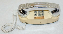 Vtg Bell Systems Western Electric Princess Push-Button Tan Desk Telephone Phone - £55.81 GBP